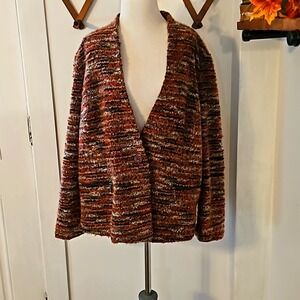 Roz & Ali~ Nubby Knit‎ Blazer~Fully lined~Size 1X~Fall~Workwear